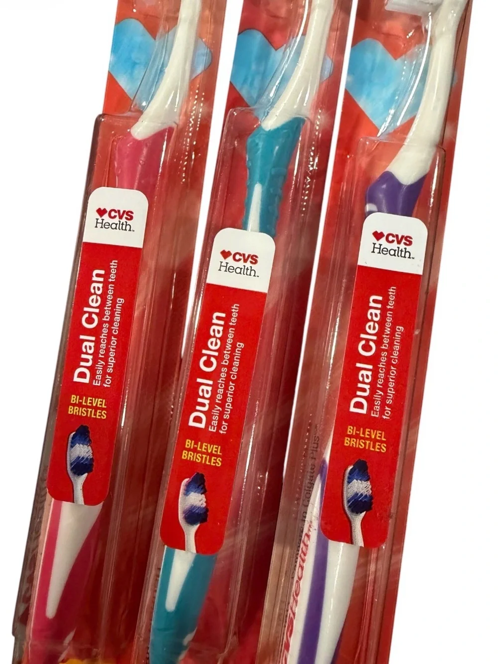 CVS Health Dual Clean Toothbrush Bundle of Three